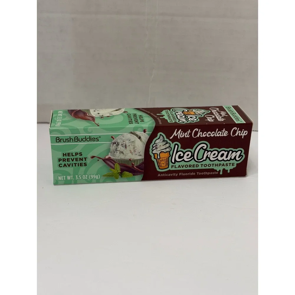 Brush Buddies Mint Chocolate Chip Ice Cream Flavored Toothpaste 3.5 oz 88520